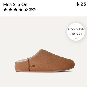 UGG Brown Elea Slip-On Slippers-NEVER WORN
